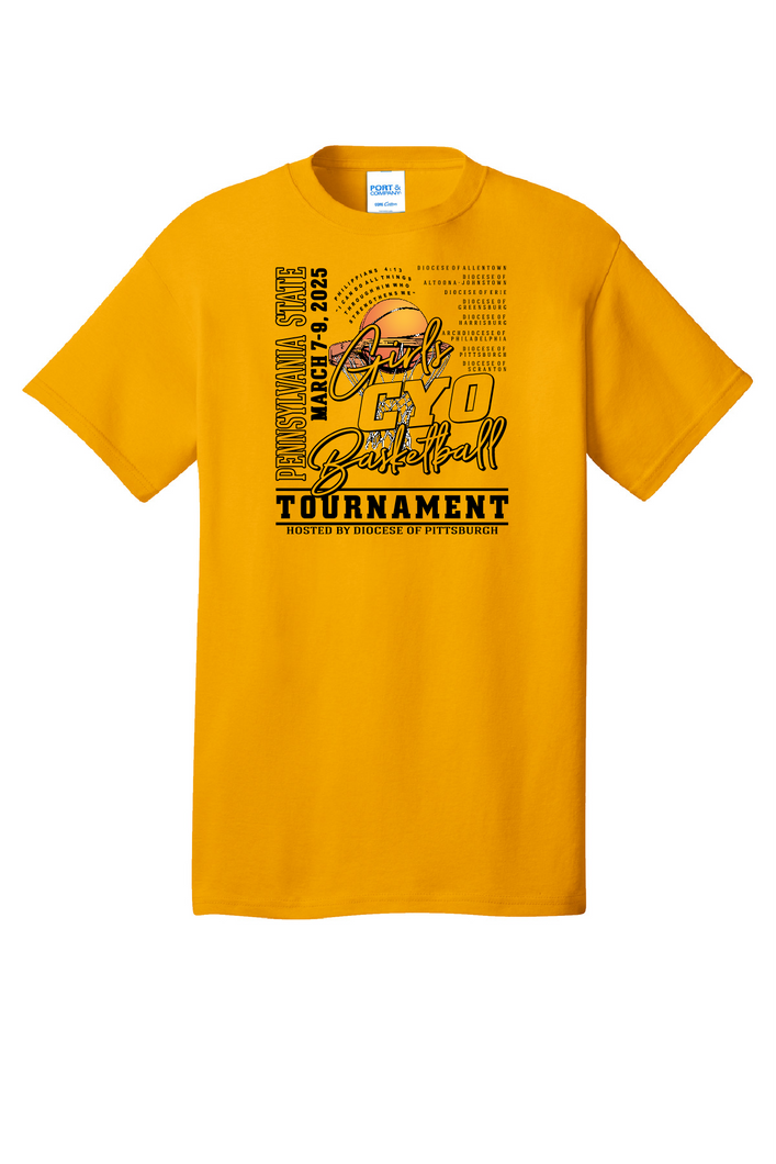 PENNSYLVANIA STATE GIRLS CYO BASKETBALL TOURNAMENT SHORT SLEEVE T-SHIRT