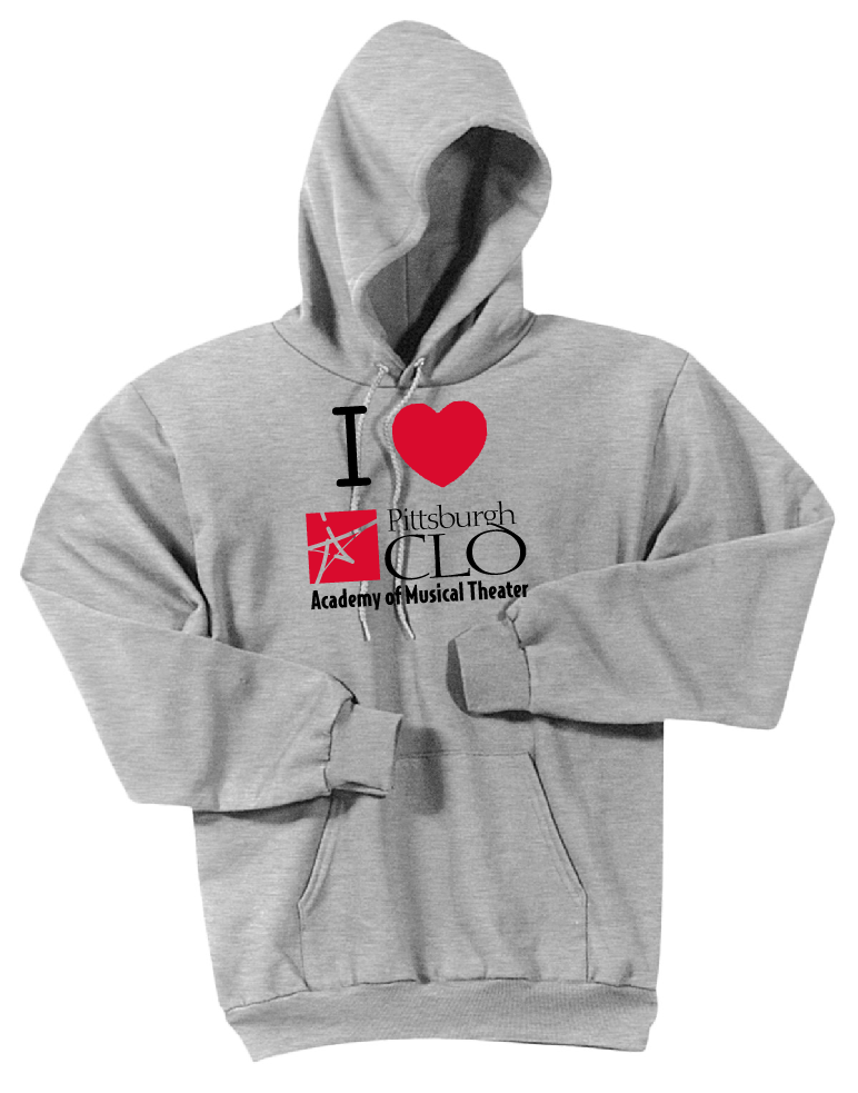 CLO ACADEMY YOUTH & ADULT HOODED SWEATSHIRT - I HEART CLO