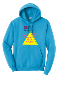 CLO ACADEMY 35 YEARS RETRO YOUTH AND ADULT HOODED SWEATSHIRT