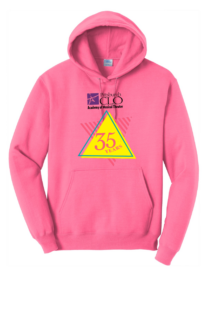 CLO ACADEMY 35 YEARS RETRO YOUTH AND ADULT HOODED SWEATSHIRT