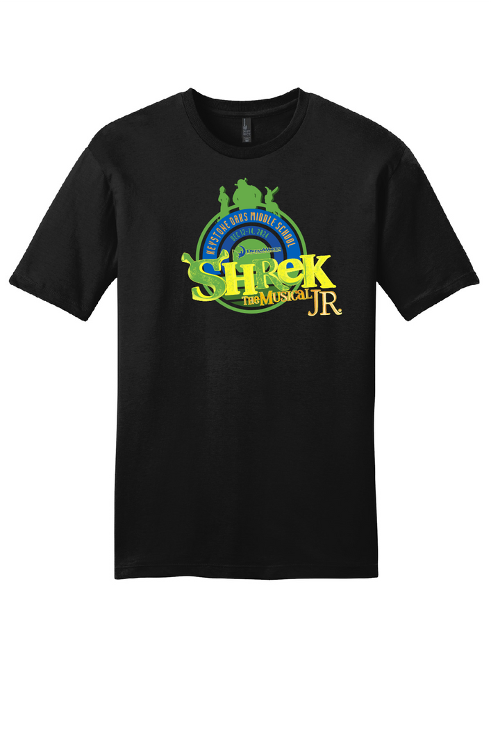 KEYSTONE OAKS - SHREK JR: CORE COTTON YOUTH & ADULT SHORT SLEEVE T-SHIRT - BLACK OR WHITE