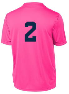 PITTSBURGH ELITE SHORT SLEEVE PERFORMANCE POSI-CHARGE COMPETITOR UNISEX T-SHIRT - CLASSIC DESIGN - PINK