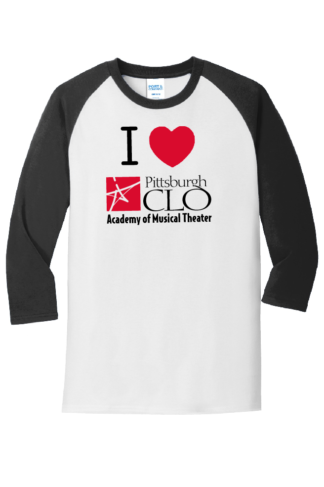 I HEART CLO ACADEMY YOUTH & ADULT 3/4 SLEEVE TEE