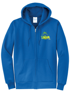 KEYSTONE OAKS - SHREK JR: ADULT FULL-ZIP SWEATSHIRT - WHITE OR ROYAL BLUE