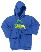 Load image into Gallery viewer, KEYSTONE OAKS - SHREK JR: YOUTH &amp; ADULT HOODED SWEATSHIRT - ROYAL BLUE OR WHITE