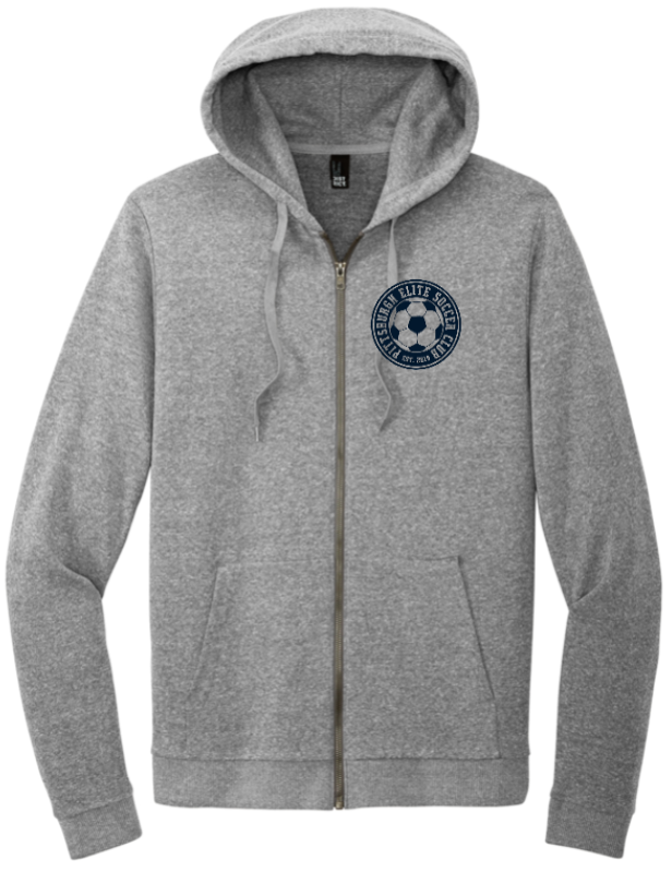 PITTSBURGH ELITE TRI-BLEND UNISEX FULL ZIP - GREY FROST